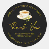 Eenvoudige zelfgemaakte Rooibos thee Bedankt Label (Voorkant)