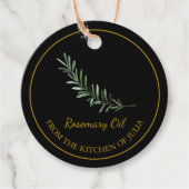 Eenvoudige zelfgemaakte Rozemarijn Olie Hang Label (Voorkant)