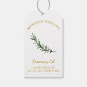 Eenvoudige zelfgemaakte Rozemarijn Olie Hang Label Cadeaulabel (Voorkant)