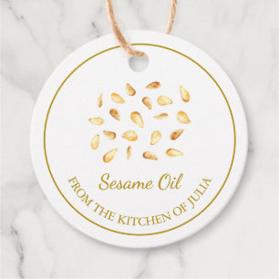 Eenvoudige zelfgemaakte sesamolie hangen Label l w