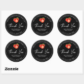 Eenvoudige Zelfgemaakte Strawberry Jam Dank u Labe Ronde Sticker (Vel)