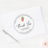 Eenvoudige Zelfgemaakte Strawberry Jam Dank u Labe Ronde Sticker (Envelop)