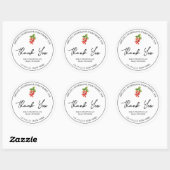 Eenvoudige Zelfgemaakte Strawberry Jam Dank u Labe Ronde Sticker (Vel)
