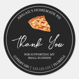 Eenvoudige zelfgemaakte taart dank u label