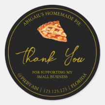 Eenvoudige zelfgemaakte taart dank u label