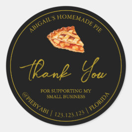 Eenvoudige zelfgemaakte taart dank u label