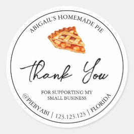 Eenvoudige zelfgemaakte taart dank u label