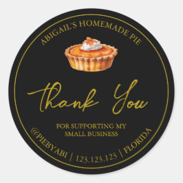 Eenvoudige zelfgemaakte taart dank u label