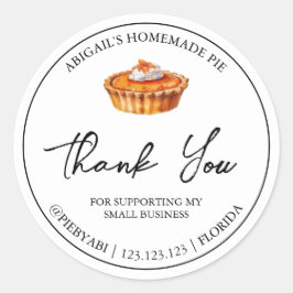 Eenvoudige zelfgemaakte taart dank u label