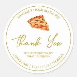 Eenvoudige zelfgemaakte taart dank u label