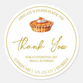 Eenvoudige zelfgemaakte taart dank u label