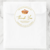 Eenvoudige zelfgemaakte taart dank u label (Tas)