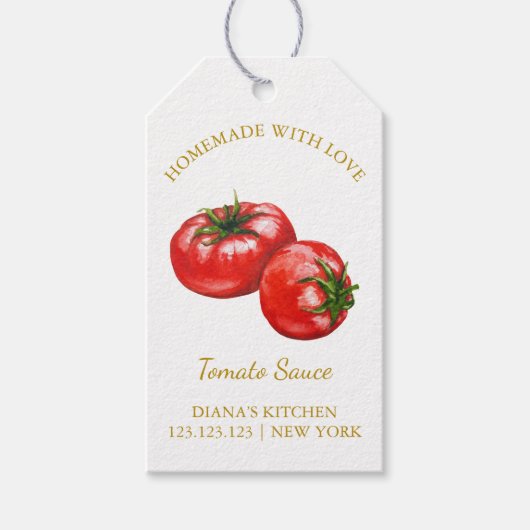 Eenvoudige zelfgemaakte tomatensaus Hang Label l W Cadeaulabel (Voorkant)