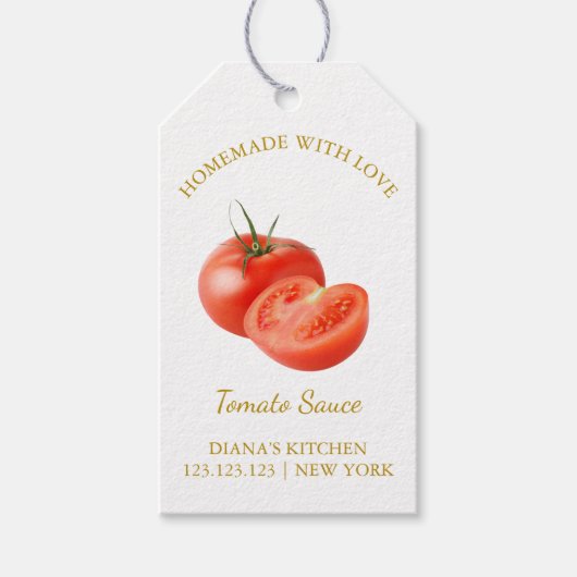 Eenvoudige zelfgemaakte tomatensaus Hang Label l W Cadeaulabel (Voorkant)