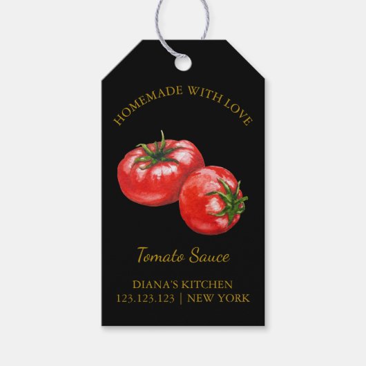 Eenvoudige zelfgemaakte tomatensaus Hang Label l Z Cadeaulabel (Voorkant)