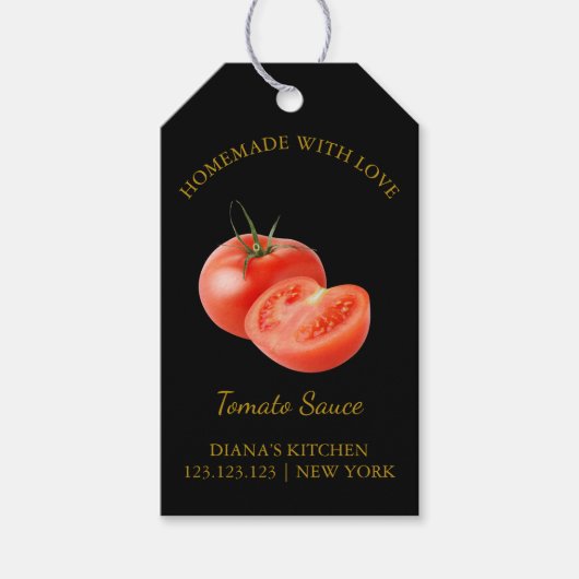Eenvoudige zelfgemaakte tomatensaus Hang Label l Z Cadeaulabel (Voorkant)