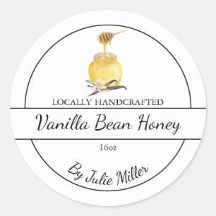 Eenvoudige zelfgemaakte Vanilla Bean geïnfundeerde Ronde Sticker