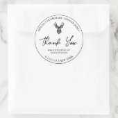 Eenvoudige zelfgemaakte Venison Jerky Thank You La Ronde Sticker (Tas)