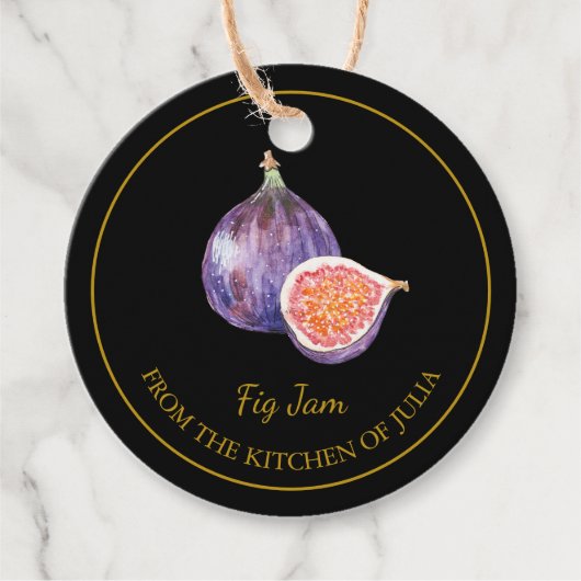 Eenvoudige zelfgemaakte vijg jam hang Label l zwar (Voorkant)