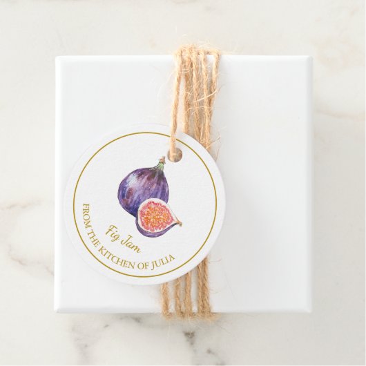 Eenvoudige zelfgemaakte vijgenjam hangen Label l w (In situ)