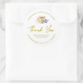 Eenvoudige zelfgemaakte violette thee bedankt labe ronde sticker (Tas)