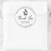 Eenvoudige zelfgemaakte vlierbessenjam bedankt lab ronde sticker (Tas)