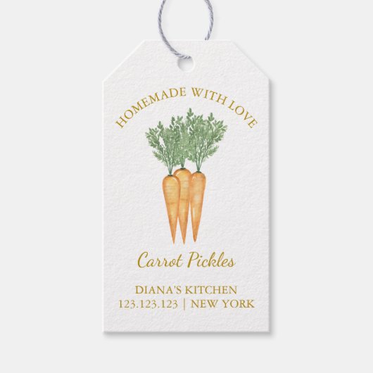 Eenvoudige Zelfgemaakte Wortel Pickle Hang Label W Cadeaulabel (Voorkant)