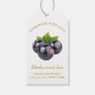 Eenvoudige Zelfgemaakte Zwarte bes Jam Hang Label  Cadeaulabel