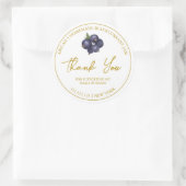 Eenvoudige zelfgemaakte zwarte bessen jam dank u l ronde sticker (Tas)