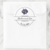 Eenvoudige zelfgemaakte zwarte bessen jam label (Tas)
