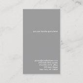 Eenvoudige zen cirkel grijs/wit visitekaartje (Achterkant)