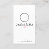 Eenvoudige zen cirkel grijs/wit visitekaartje (Voorkant)