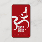 Eenvoudige Zen Yoga Om kalligrafie silhouet symboo Visitekaartje (Achterkant)
