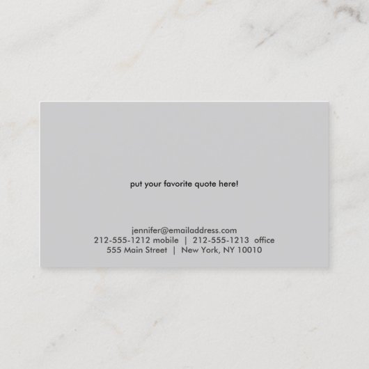 Eenvoudige zencirkel visitekaartje (Achterkant)