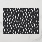 Eenvoudige zes | Minimale fotocollage Gold Folie Feestdagenkaart (Achterkant)