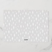 Eenvoudige zes | Minimale fotocollage Silver Folie Feestdagenkaart (Achterkant)