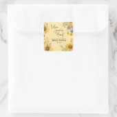 Eenvoudige Zij Heeft Haar Honing Bij Bruidsdouche Vierkante Sticker (Tas)