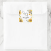 Eenvoudige Zij Heeft Haar Honingbij Bruidsdouche Vierkante Sticker (Tas)