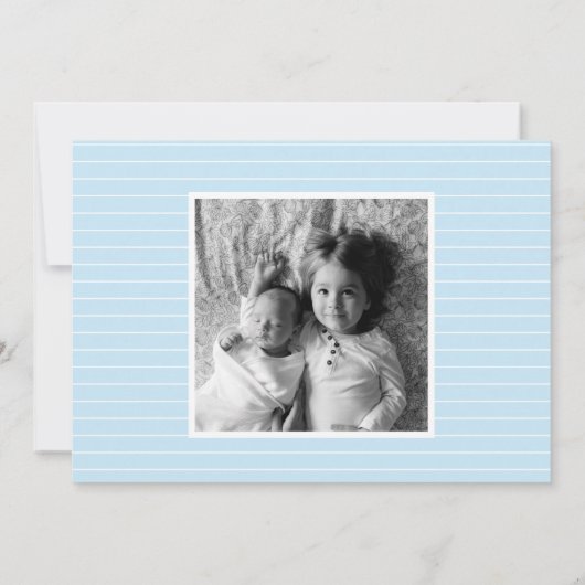 Eenvoudige zijdige aankondiging blauw (Achterkant)