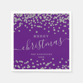 Eenvoudige Zilveren Feestdagen voor kerstmis Glitt Servet