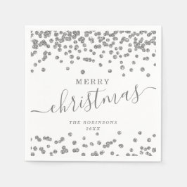 Eenvoudige zilveren Feestdagen voor kerstmis Glitt Servet