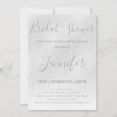 EENVOUDIGE Zilveren Shimmer Paint Vrijgezellenfees Kaart (Voorkant)