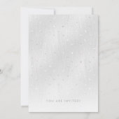 EENVOUDIGE Zilveren Shimmer Paint Vrijgezellenfees Kaart (Achterkant)