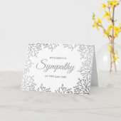 Eenvoudige zilverfolie bloemensympathie kaart (Gele Bloem)