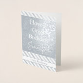 Eenvoudige zilverfolie "Have a Great Birthday" Kaa Folie Kaarten (Voorkant)