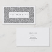 Eenvoudige zilverglitter visitekaartje (Voorkant / Achterkant)