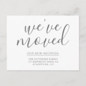 Eenvoudige zilvergrijze kalligrafie die we hebben  aankondigingskaart (Voorkant)