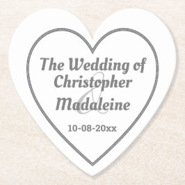 Eenvoudige zilvergrijze lettertype op een papieren kartonnen onderzetters