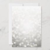 Eenvoudige Zilverige 16-jarige Sparkly Lights Kaart (Achterkant)