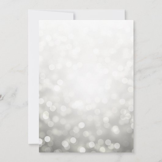 Eenvoudige Zilverige 16-jarige Sparkly Lights Kaart (Achterkant)